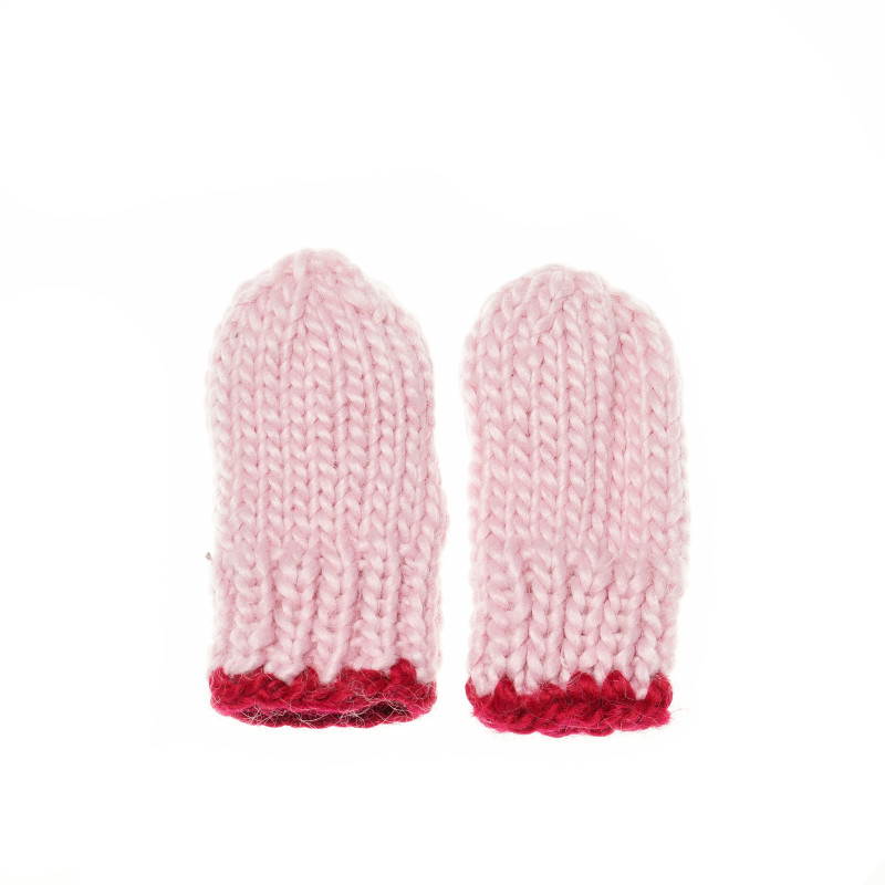 Mănuși roz tricotate, pentru fete  175808