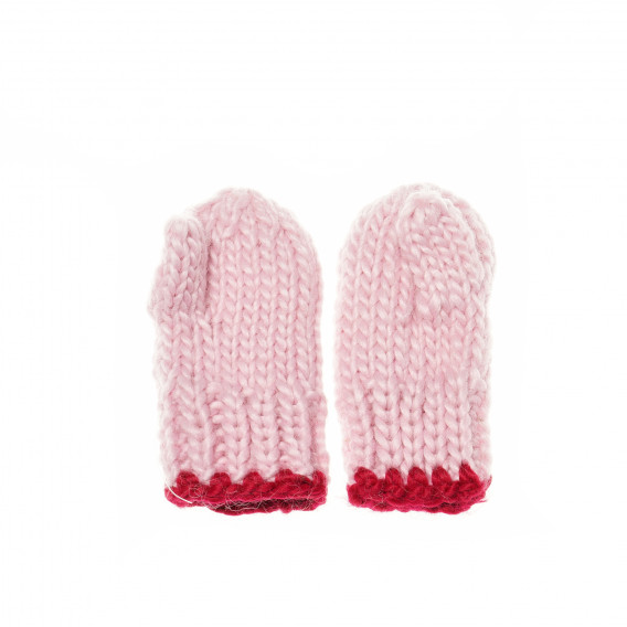 Mănuși roz tricotate, pentru fete Tape a l'oeil 175809 2