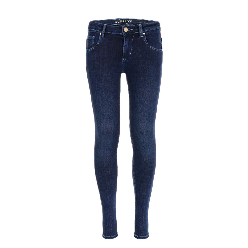 Jeans cu cusături decorative pentru fete, albastru  175872