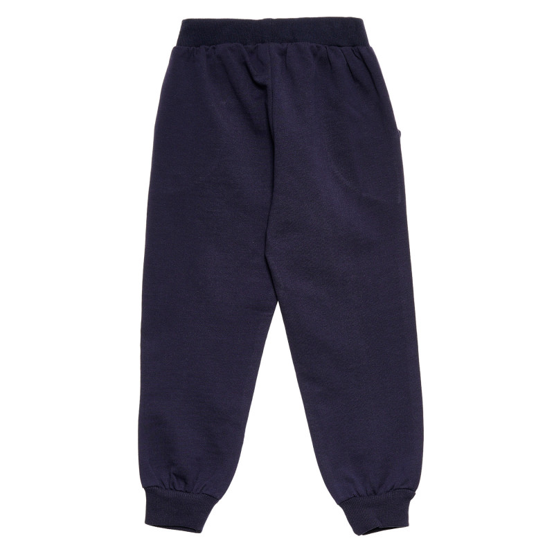 Pantaloni din bumbac cu imprimeu mic, pentru fete, albaștri  176019