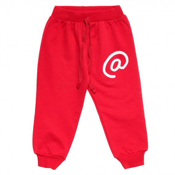 Set bluză și pantaloni din bumbac pentru băieți, roșu Acar 176100 6