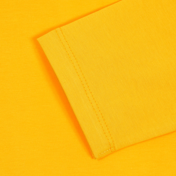 Bluză din bumbac cu mâneci lungi și inscripție pentru băieți, galbenă Acar 176146 3