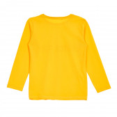 Bluză din bumbac cu mâneci lungi și inscripție pentru băieți, galbenă Acar 176147 4