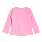 Bluză din bumbac cu imprimeu color pentru fete, roz Acar 176151 4