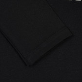 Bluză din bumbac cu mâneci lungi și inscripție pentru băieți, neagră Acar 176178 3