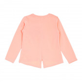 Bluză cu mâneci lungi și aplicație pentru fete, roz Acar 176243 4