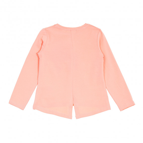 Bluză cu mâneci lungi și aplicație pentru fete, roz Acar 176243 4