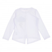 Bluză cu mâneci lungi și aplicație pentru fete, albă Acar 176255 4