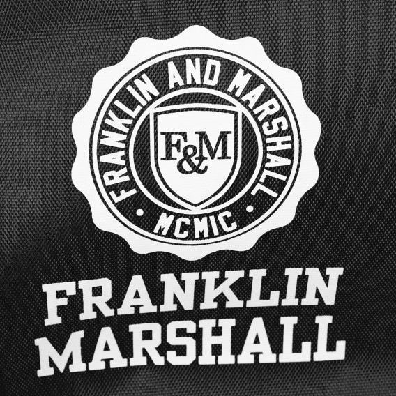 Rucsac pentru băieți cu două buzunare și design simplu, negru Franklin & Marshall 176331 5