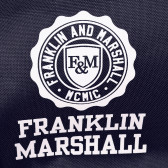 Rucsac pentru băieți cu două buzunare și design simplu, albastru închis Franklin & Marshall 176337 5