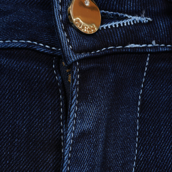 Jeans cu cusături decorative pentru fete, albastru Guess 176353 3