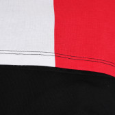 Tricou din bumbac cu inscripție neagră, pentru băieți, culorile alb și roșu Guess 176360 6