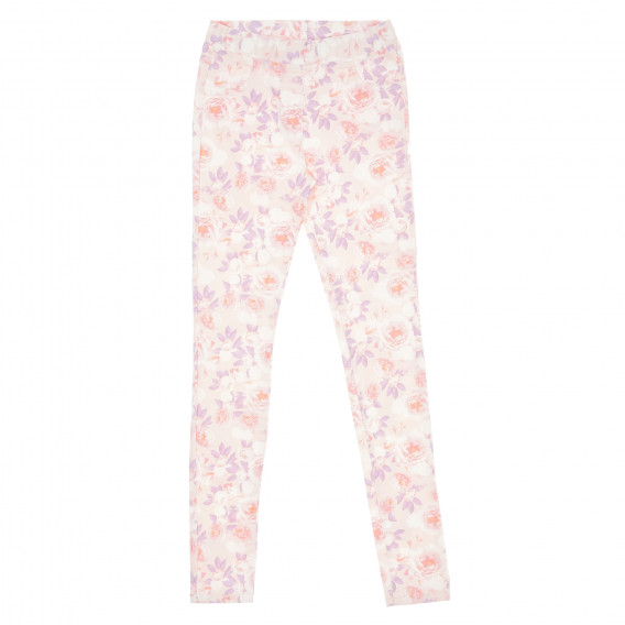 Pantaloni pentru fete, culoare roz cu imprimeu floral Tape a l'oeil 176526 