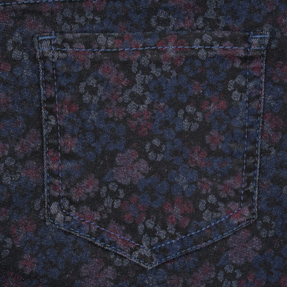 Pantaloni negri cu imprimeuri florale pentru fete Tape a l'oeil 176533 3