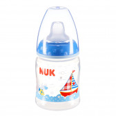 Sticlă cu mânere pentru suc, albastru, cu tetină, 6+ luni, 150 ml. NUK 176622 2