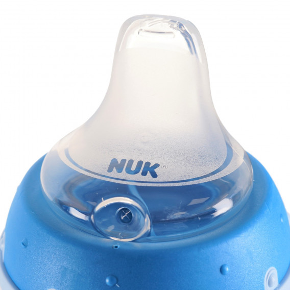 Sticlă cu mânere pentru suc, albastru, cu tetină, 6+ luni, 150 ml. NUK 176623 3