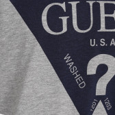 Tricou din bumbac cu sigla brandului pentru băieți, gri Guess 176658 3