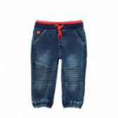 Jeans din bumbac cu accente roșii pentru băieți, albastru Boboli 176999 