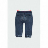 Jeans din bumbac cu accente roșii pentru băieți, albastru Boboli 177000 2