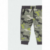 Pantaloni din bumbac cu imprimeu de camuflaj pentru băieți Boboli 177013 6