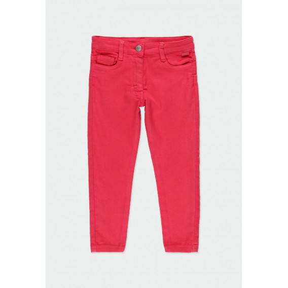 Pantaloni cu cinci buzunare pentru fete, roșu Boboli 177080 2
