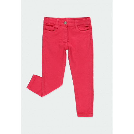 Pantaloni cu cinci buzunare pentru fete, roșu Boboli 177081 4