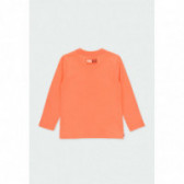 Bluză din bumbac cu mâneci lungi și imprimeu bile, pentru băieți, portocaliu Boboli 177091 2