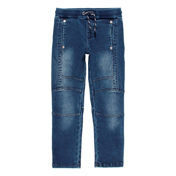 Jeans cu cusături decorative pentru băieți, albaștri Boboli 177109 