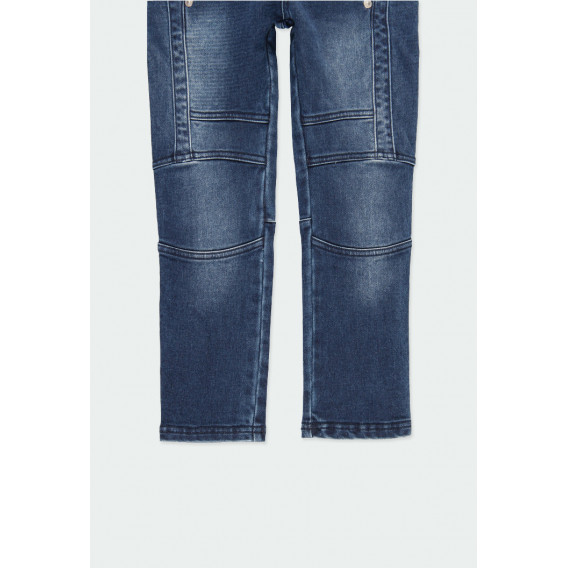 Jeans cu cusături decorative pentru băieți, albaștri Boboli 177114 6