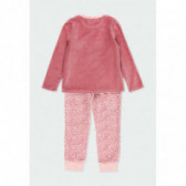 Pijamale din două piese cu mâneci lungi pentru fete, roz Boboli 177125 5