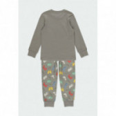 Pijamale din bumbac din două piese cu mâneci lungi pentru băieți, gri Boboli 177139 2