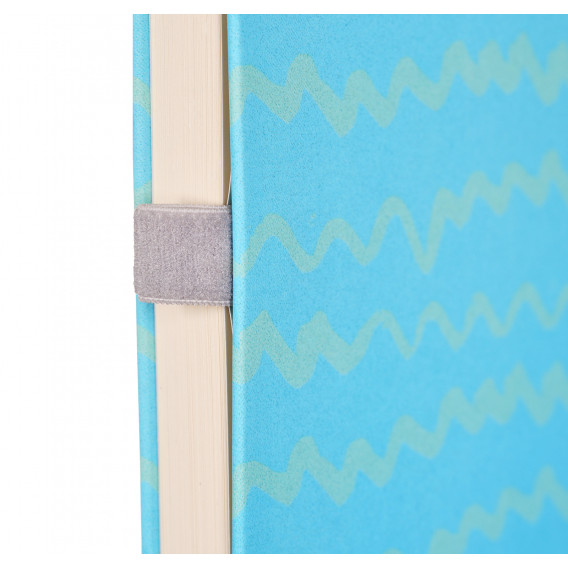 Caiet Smooth notes, cu bandă elastică, 13 X 21 cm, 120 coli, rânduri largi, albastru Gipta 177466 3