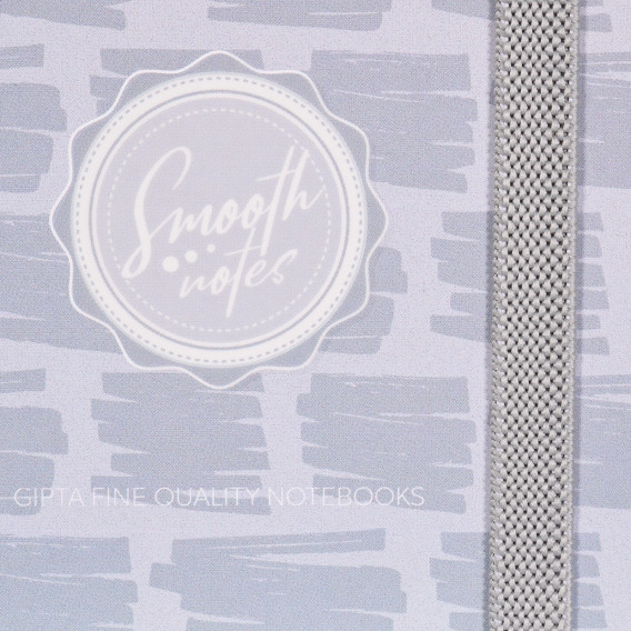 Caiet Smooth notes, cu elastic, 13 X 21 cm, 120 coli, rânduri largi, gri Gipta 177707 2