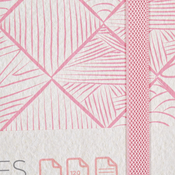 Caiet S notes, cu elastic, 13 X 21 cm, 120 coli, rânduri largi, roz Gipta 177720 3