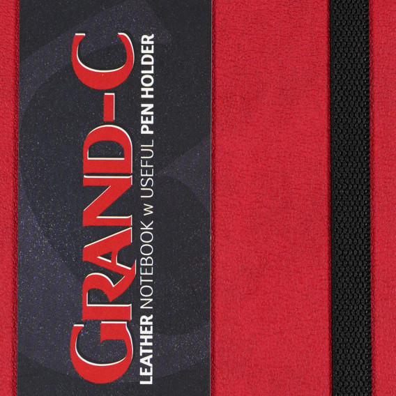 Caiet Grand-cu bandă elastică și spațiu pentru stilou, 13 X 21 cm, 120 coli, rânduri largi, roșu Gipta 177928 2