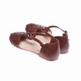 Sandale în maro cu franjuri, pentru fete Friboo 17812 2