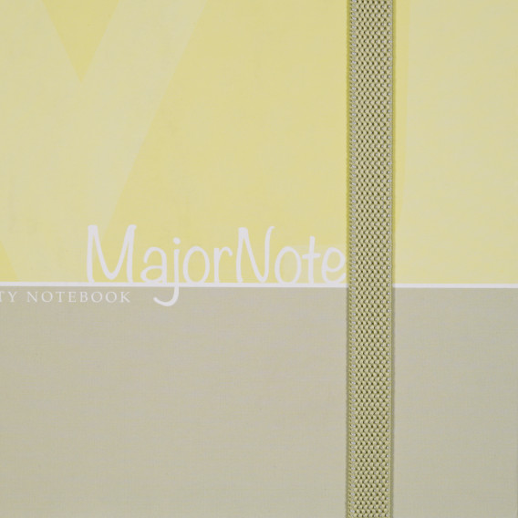 Caiet Major Notes cu elastic, 19 X 26 cm, 120 coli, rânduri largi, galben Gipta 178230 2