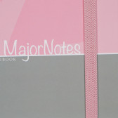 Caiet Major Notes cu elastic, 19 X 26 cm, 120 coli, rânduri largi, roz Gipta 178234 2