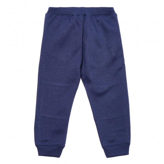 Pantaloni de bumbac, sport, albaștri, cu inscripție, pentru băieți BLUE SEVEN 178528 2