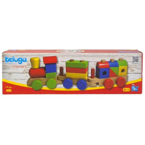 Puzzle din lemn - tren, 18 piese Dino Toys 178642 2