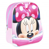Ghiozdan cu imprimeu 3D Minnie Mouse pentru fete, roz Minnie Mouse 178747 