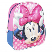 Ghiozdan cu imprimeu 3D Minnie Mouse și paiete, pentru fete, roz Minnie Mouse 178775 