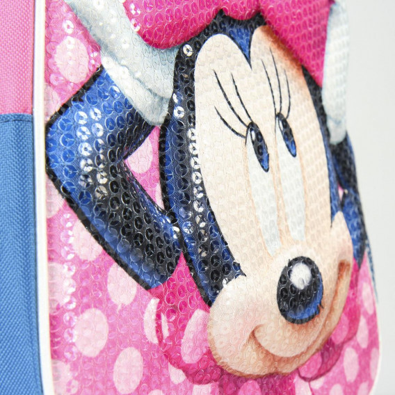 Ghiozdan cu imprimeu 3D Minnie Mouse și paiete, pentru fete, roz Minnie Mouse 178777 3