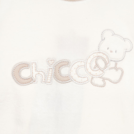 Salopeta cu mânecă lungă de pluș cu un urs aplicat pentru copii Chicco 179003 3