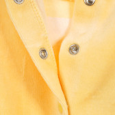 Salopeta cu mânecă lungă, de culoare galbenă și aplicație distractivă cu iepuraș Chicco 179064 3
