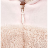 Salopetă din bumbac cu mânecă lungă, cu glugă de urs pentru copii, roz Chicco 179103 3