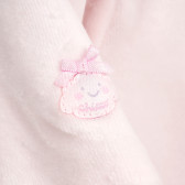 Salopetă din bumbac cu mânecă lungă, cu glugă de urs pentru copii, roz Chicco 179104 4