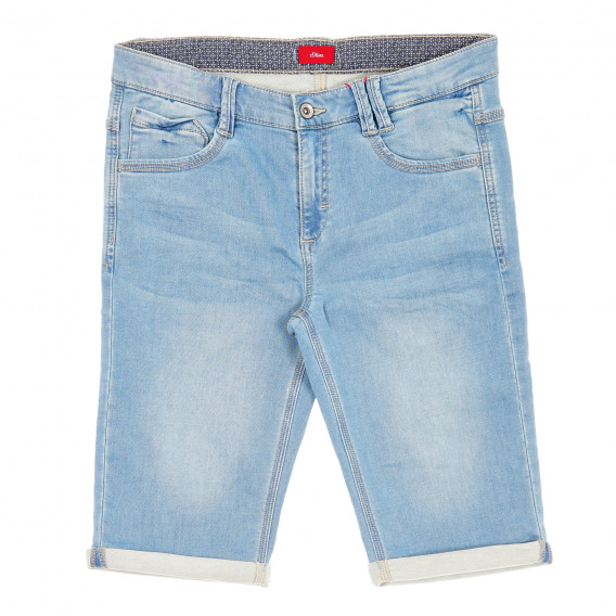 Jeans scurți pentru băieți, albastru s.Oliver 179831 