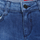 Jeans din bumbac de culoare albastră, pentru băieți s.Oliver 179836 2