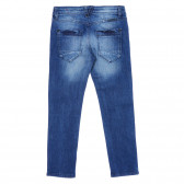 Jeans din bumbac de culoare albastră, pentru băieți s.Oliver 179838 4